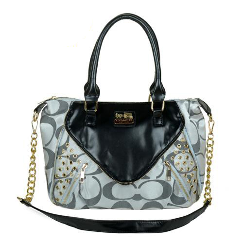 Coach Odette Grommet Medium Grey Luggage Bags EAE Coach Odette Grommet Medium Grey Luggage Bags EAE